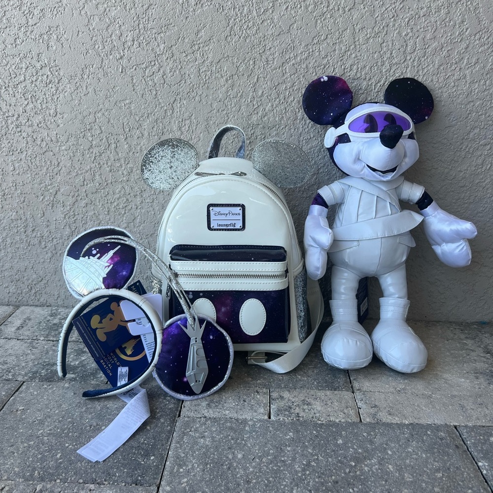 Loungefly White and Purple Backpack